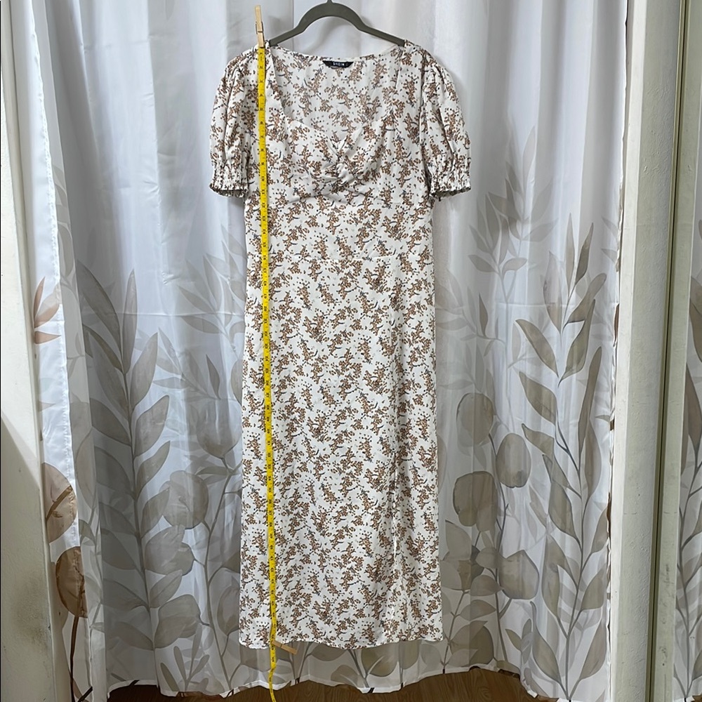 SHEIN Cream Puff Sleeve Maxi Dress for Wedding Guests